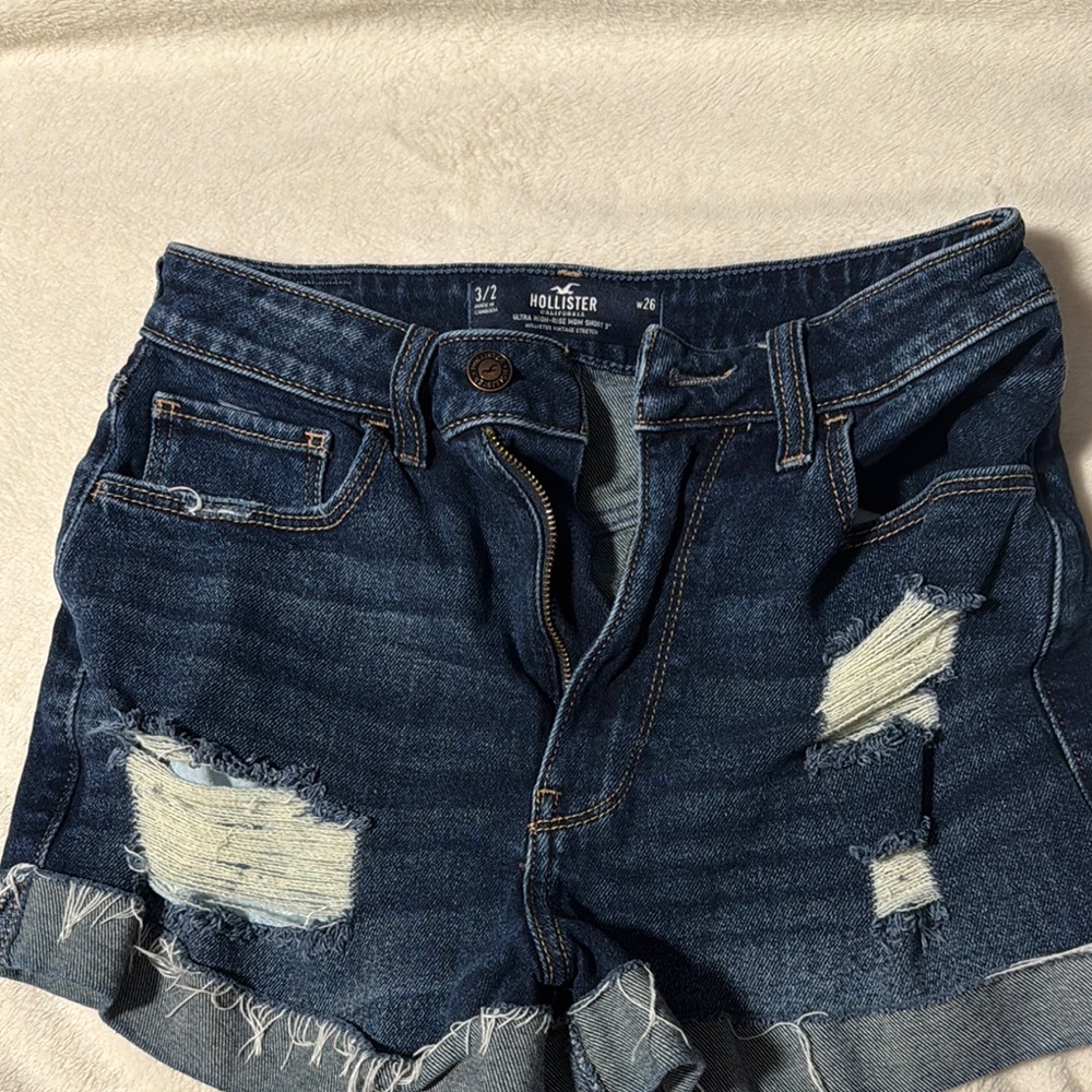 Hollister Women's Blue Denim Shorts